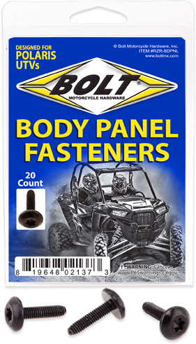 UTV Body Panel Fasteners Screws 10/pk