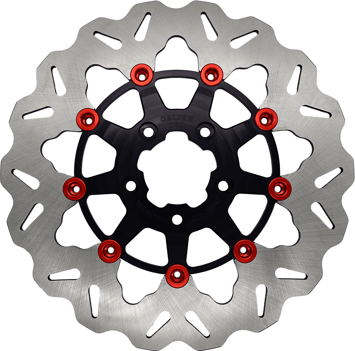 ROTOR 11.5" FLOATING WAVE FR BLACK/RED BUTTONS
