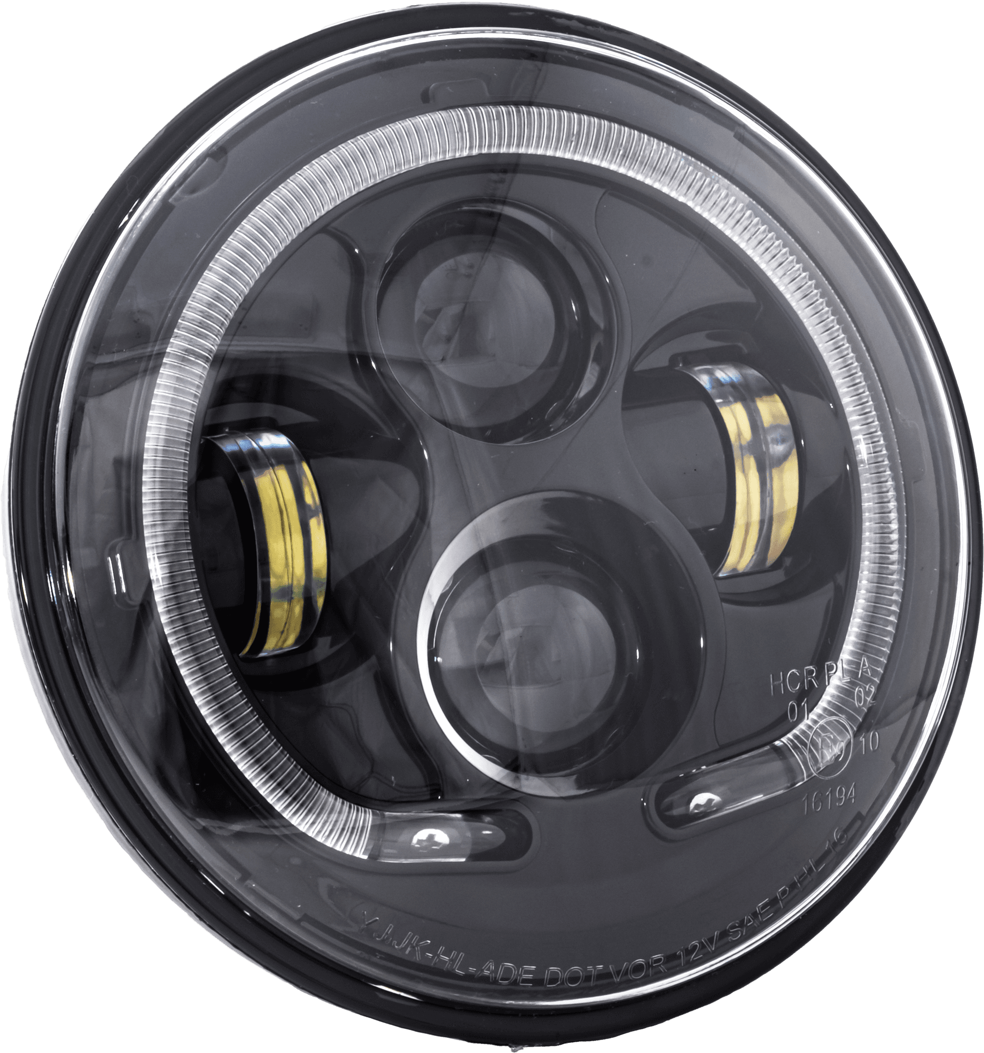 7" LED HEADLIGHT BLACK HALO INDIAN