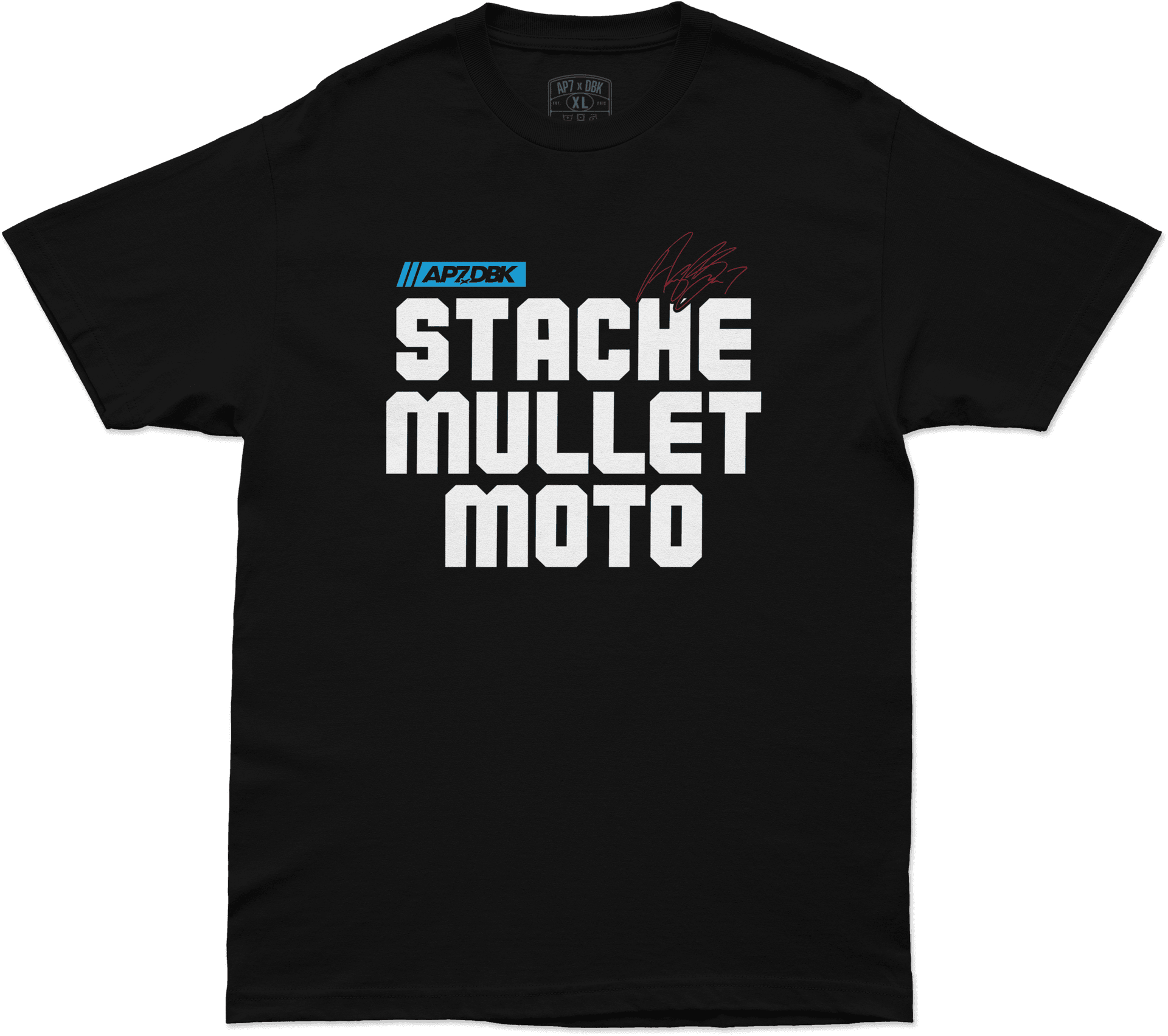 Stache Mullet Moto Tee