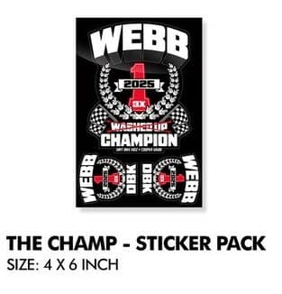 THE CHAMP CW2 STICKER PACK 4X6 SHEET