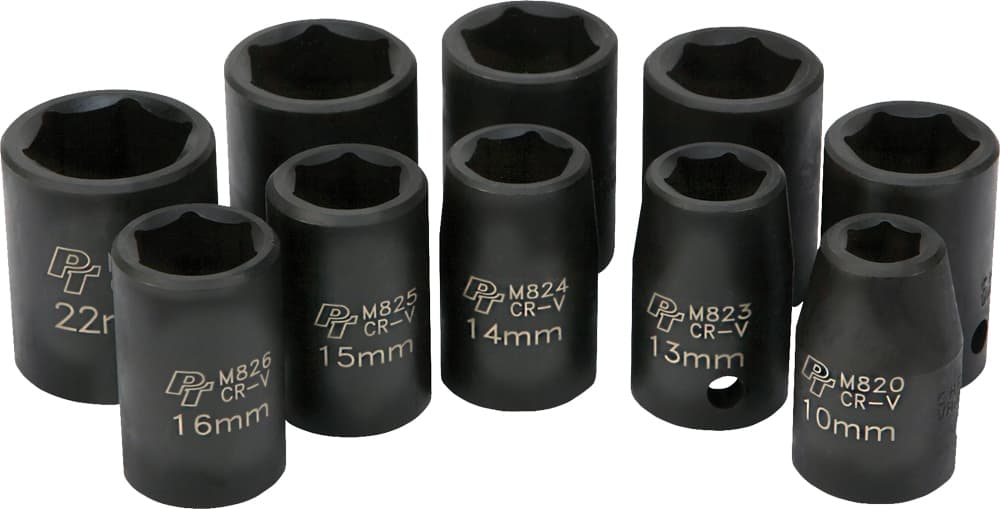 1/2" Metric Impact Socket Set