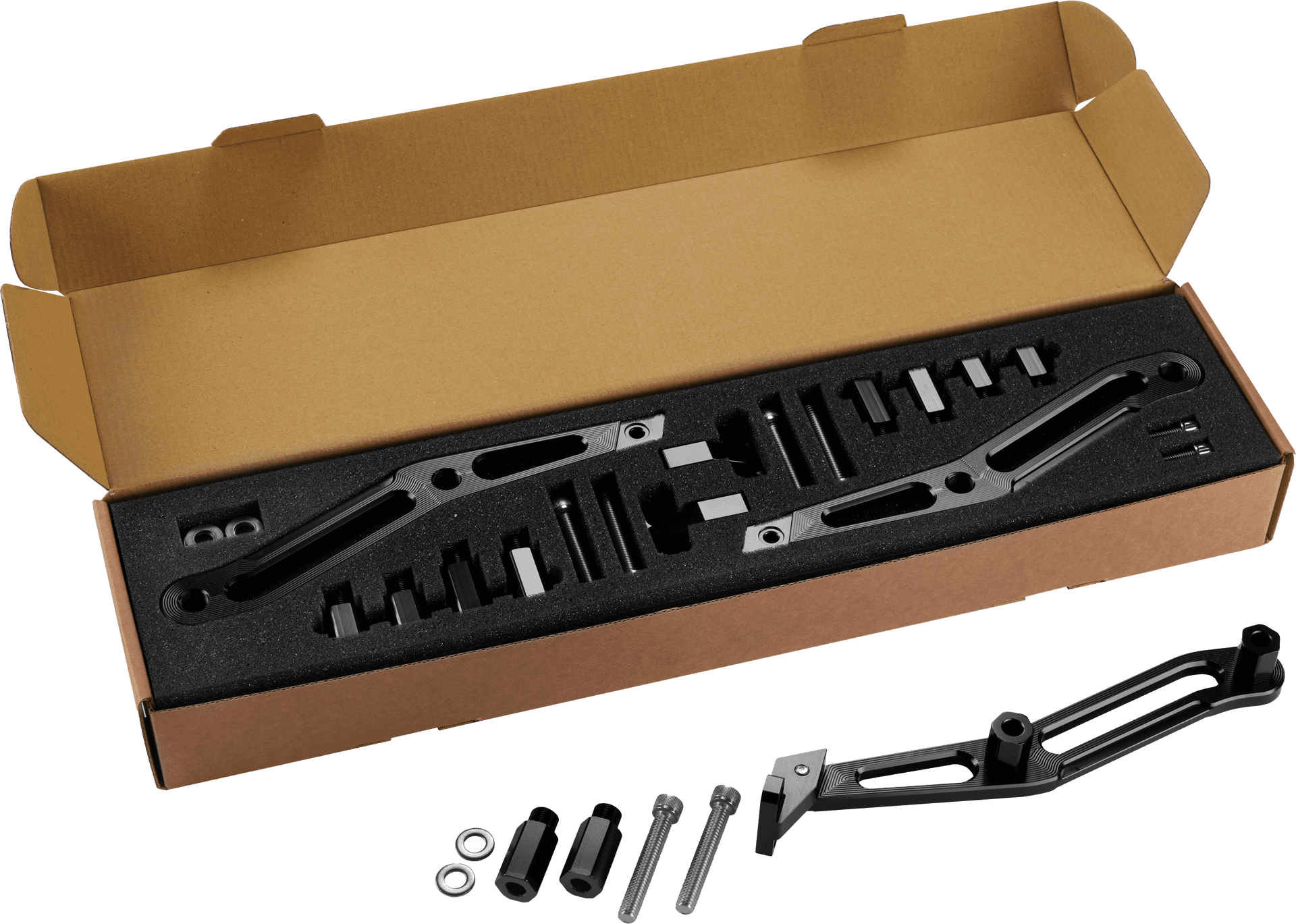 Remote reservoir mounting bracket kit