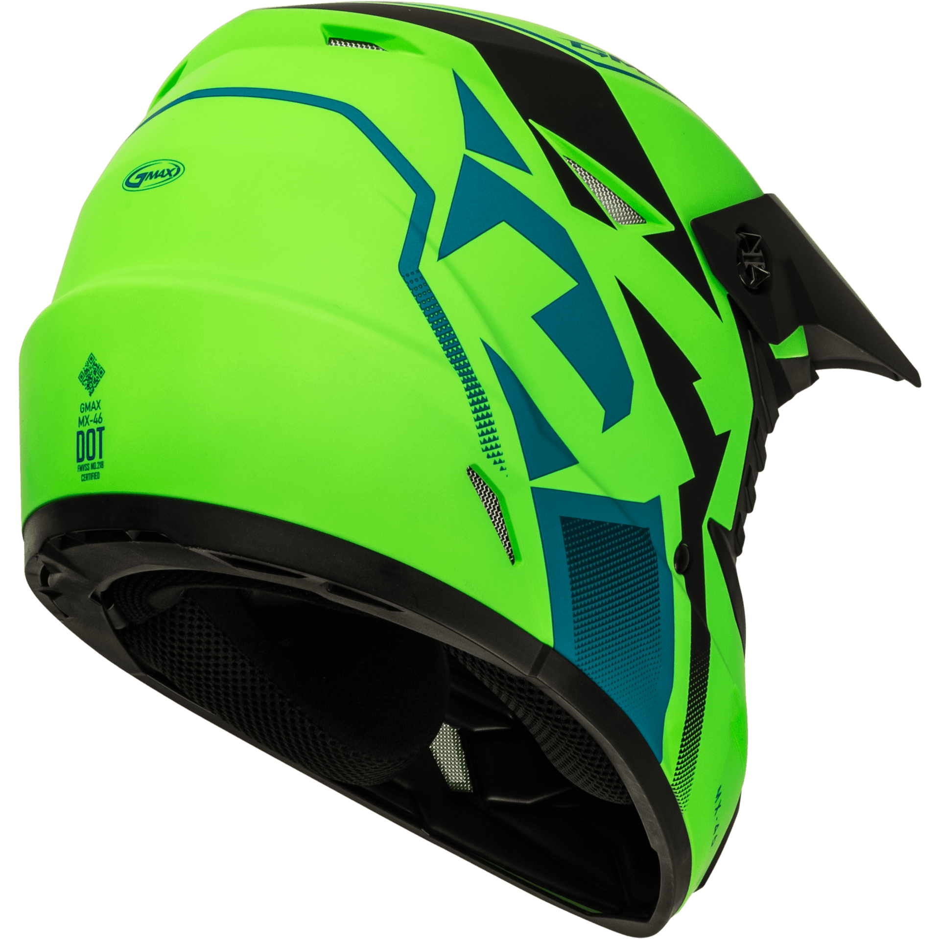 MX-46 COMPOUND HELMET MATTE HI-VIS GREEN/BLK/BLUE XL