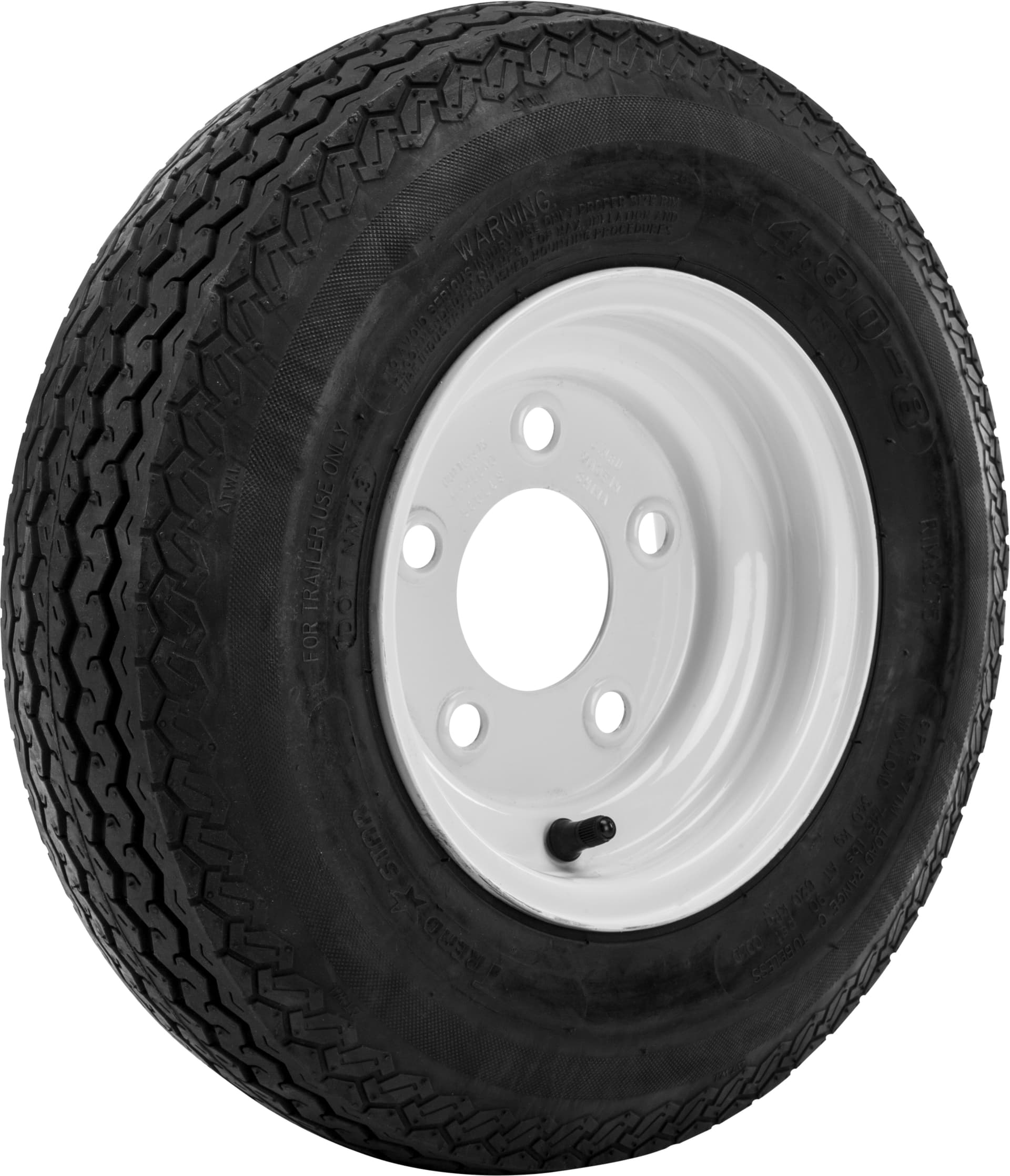 Trailer Tire & Standard Steel Wheel Assembly