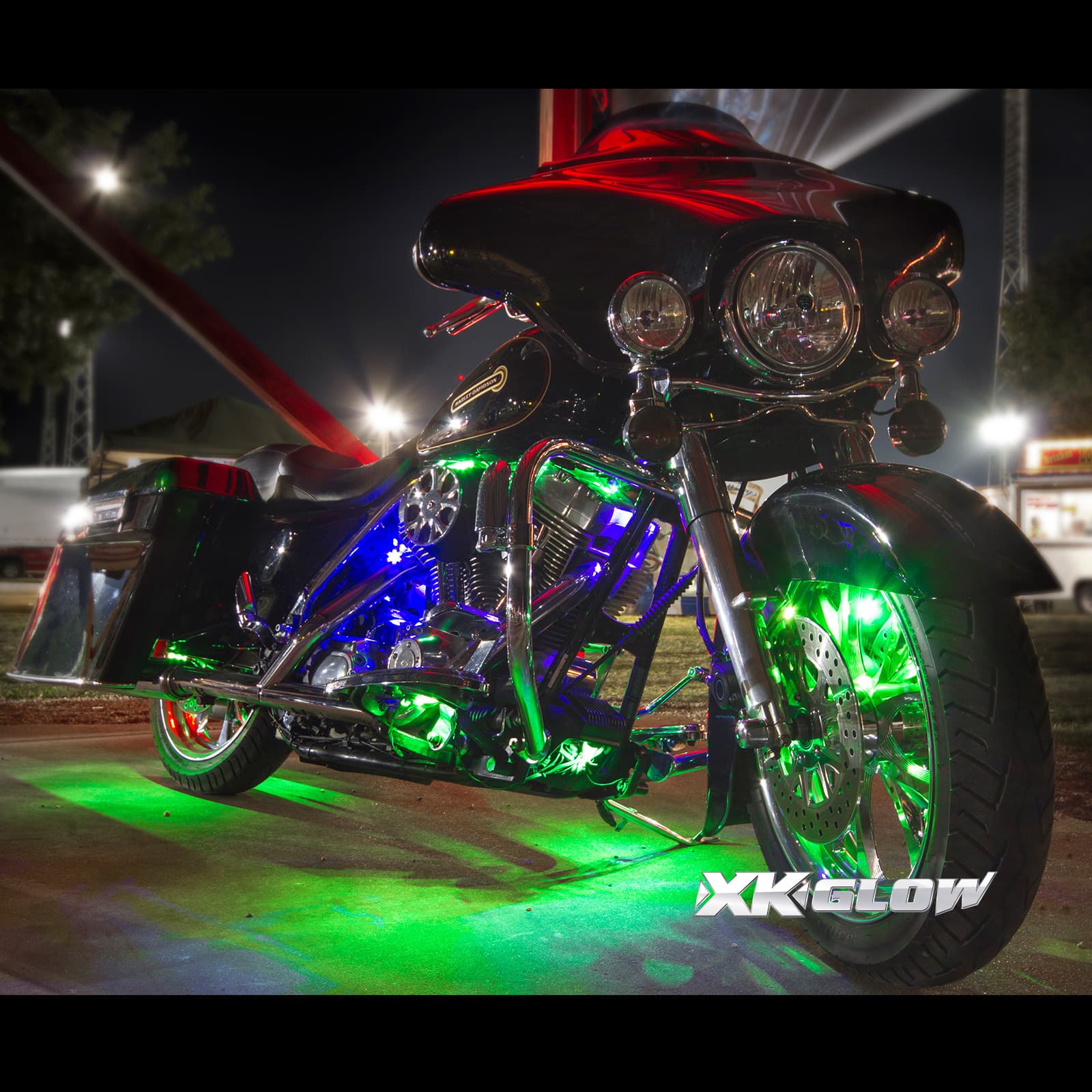 Multi-color Motorcycle LED Accent Light Kit w/Remote Key Fob - Image 9