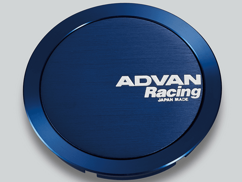 Advan Center Caps 73mm Full Flat Blue Anodized