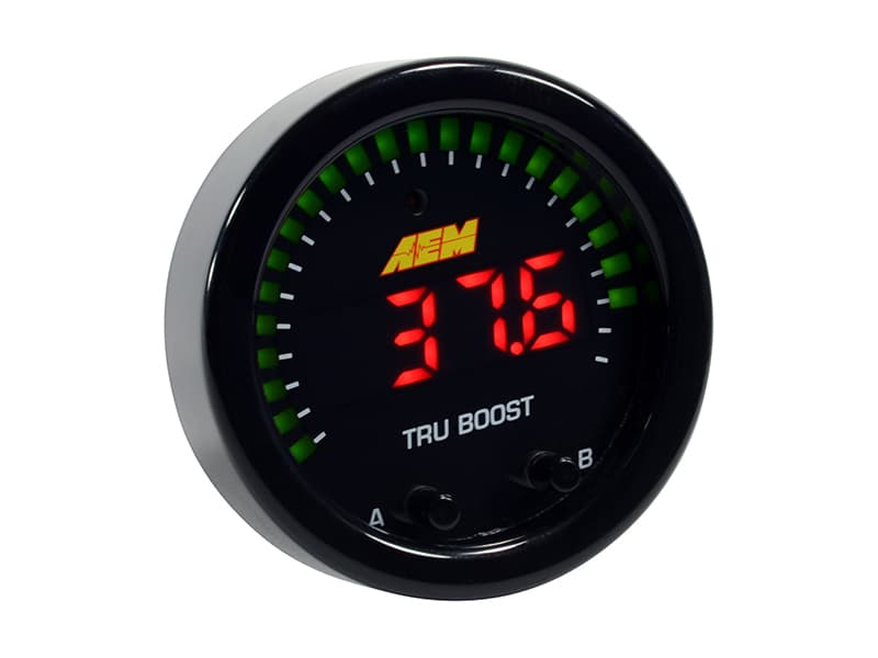 AEM Digital Boost Gauge for Turbo Cars with Dual Boost Modes and 80PSIg Sensor - Image 3