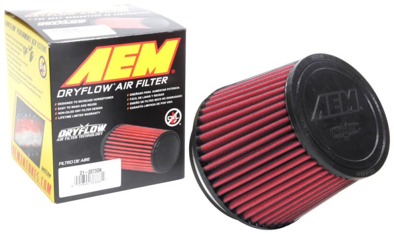 AEM Induction Universal Clamp-On Dryflow Air Filter with Washable Synthetic M... - Image 3
