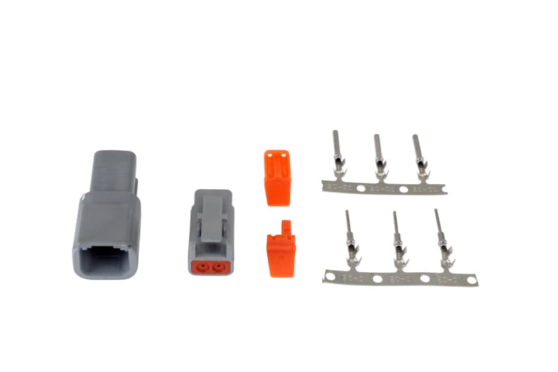 AEM DTM-Style 2-Way Wiring Connector Kit with Wedge Locks and Pins