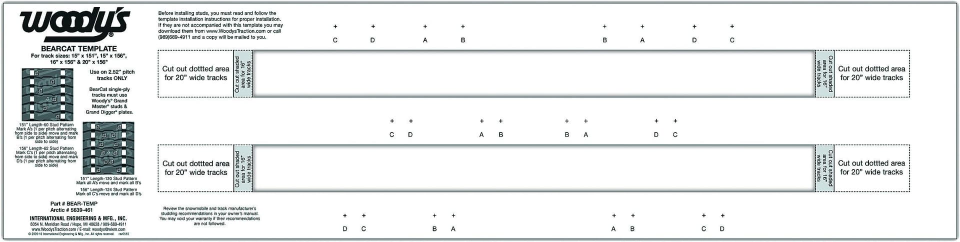 Bearcat Studding Template