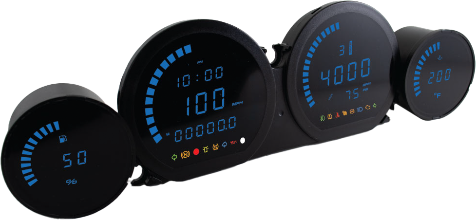 4 PIECE LED GAUGES `14-22 FLHT FLHX FLTR