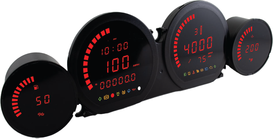 4 PIECE LED GAUGES `14-22 FLHT FLHX FLTR