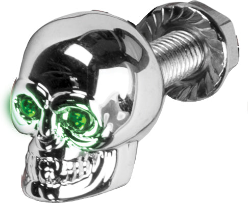 Lighted Skull License Plate Screw