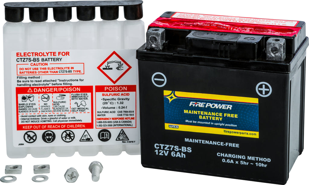 Fire Power Maintenance Free Battery CTZ7S-BS