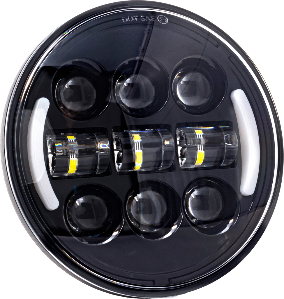 5.75" Deluxe Headlight w/ Turns w/ Switchback