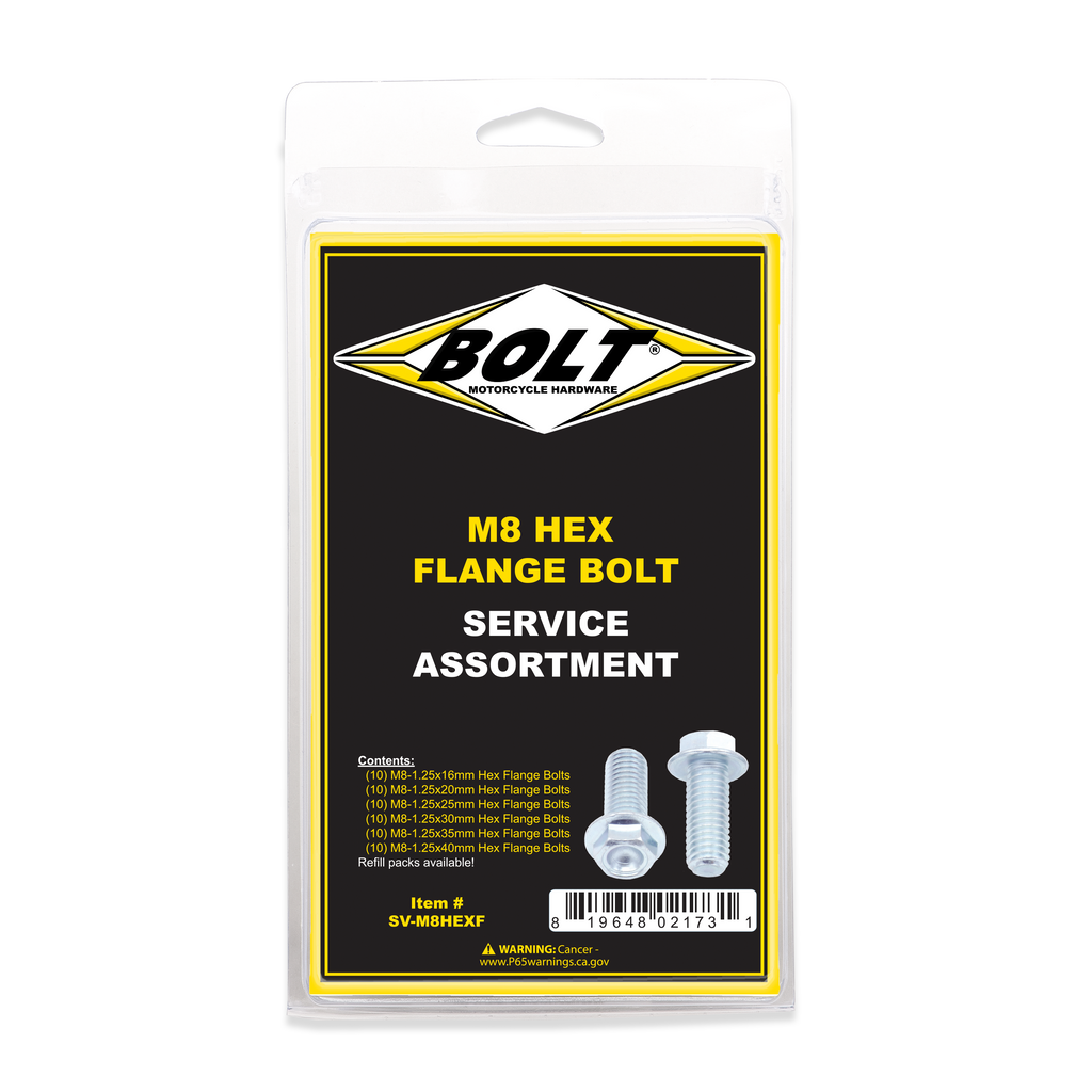 M8 10mm Hex Flange Bolts