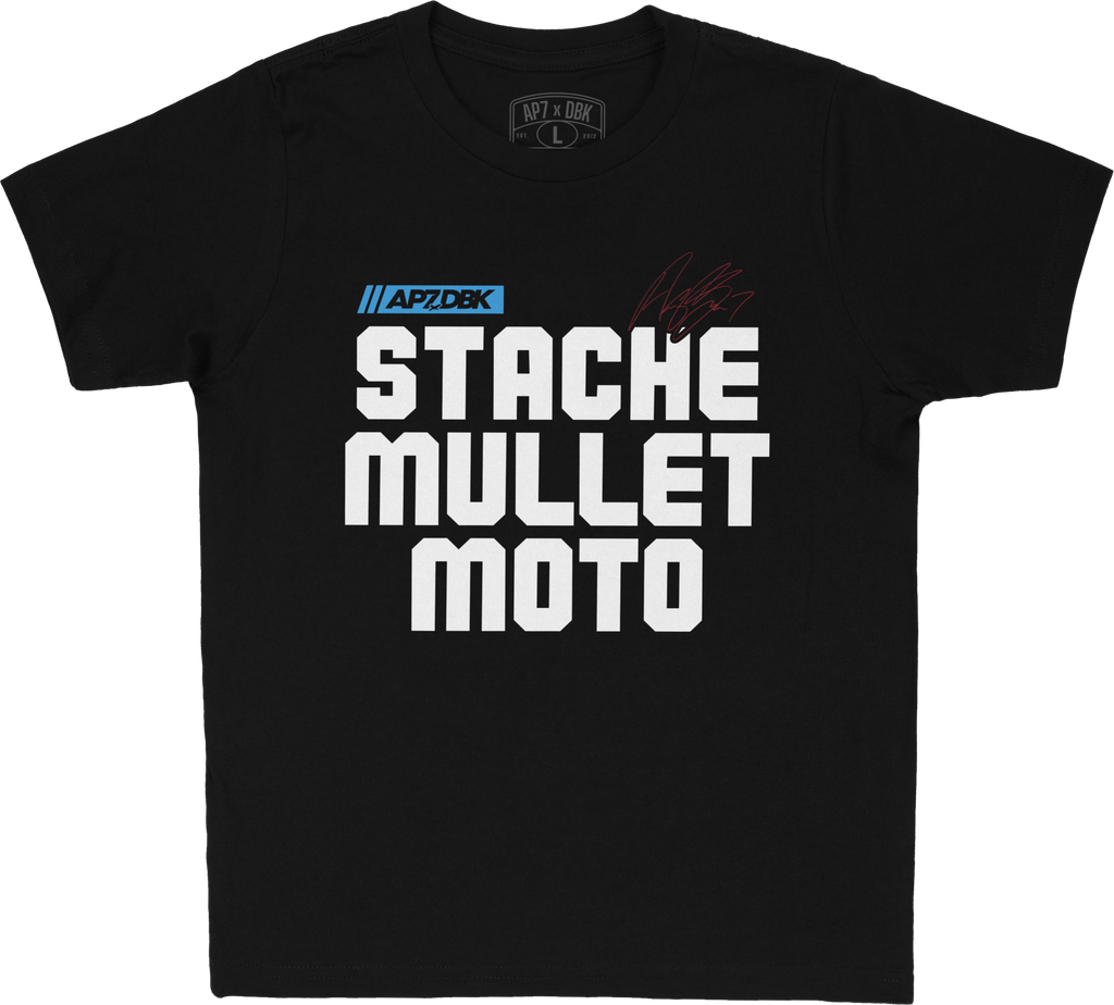 Stache Mullet Moto Youth Tee