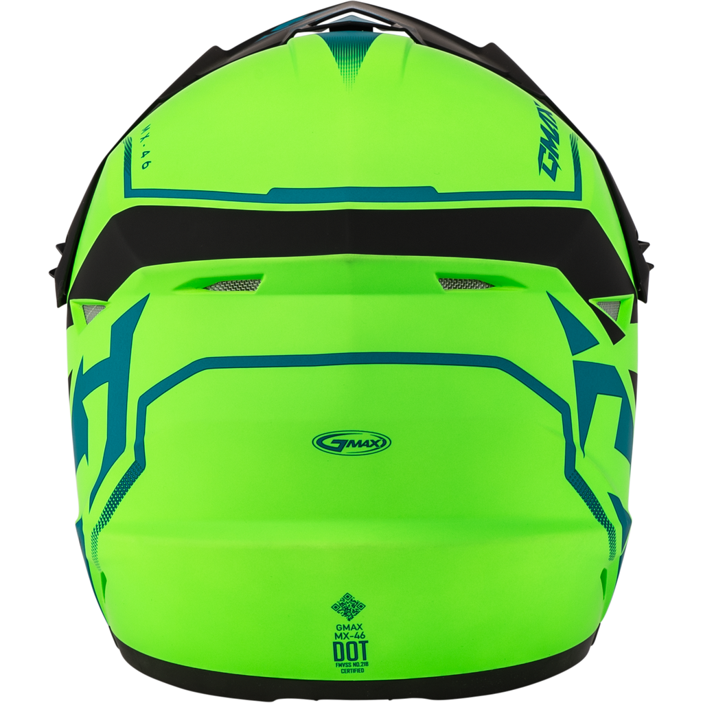 MX-46 COMPOUND HELMET MATTE HI-VIS GREEN/BLK/BLUE XL