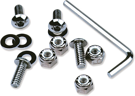 Chrome License Plate Frame Hardware