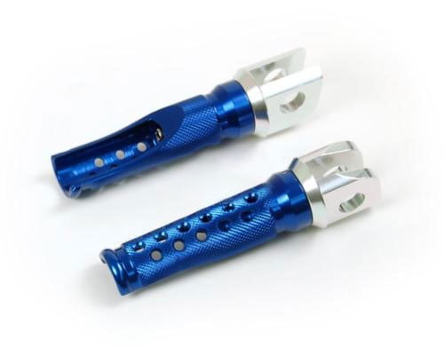 EMGO Blue Slashed Rear Foot Pegs