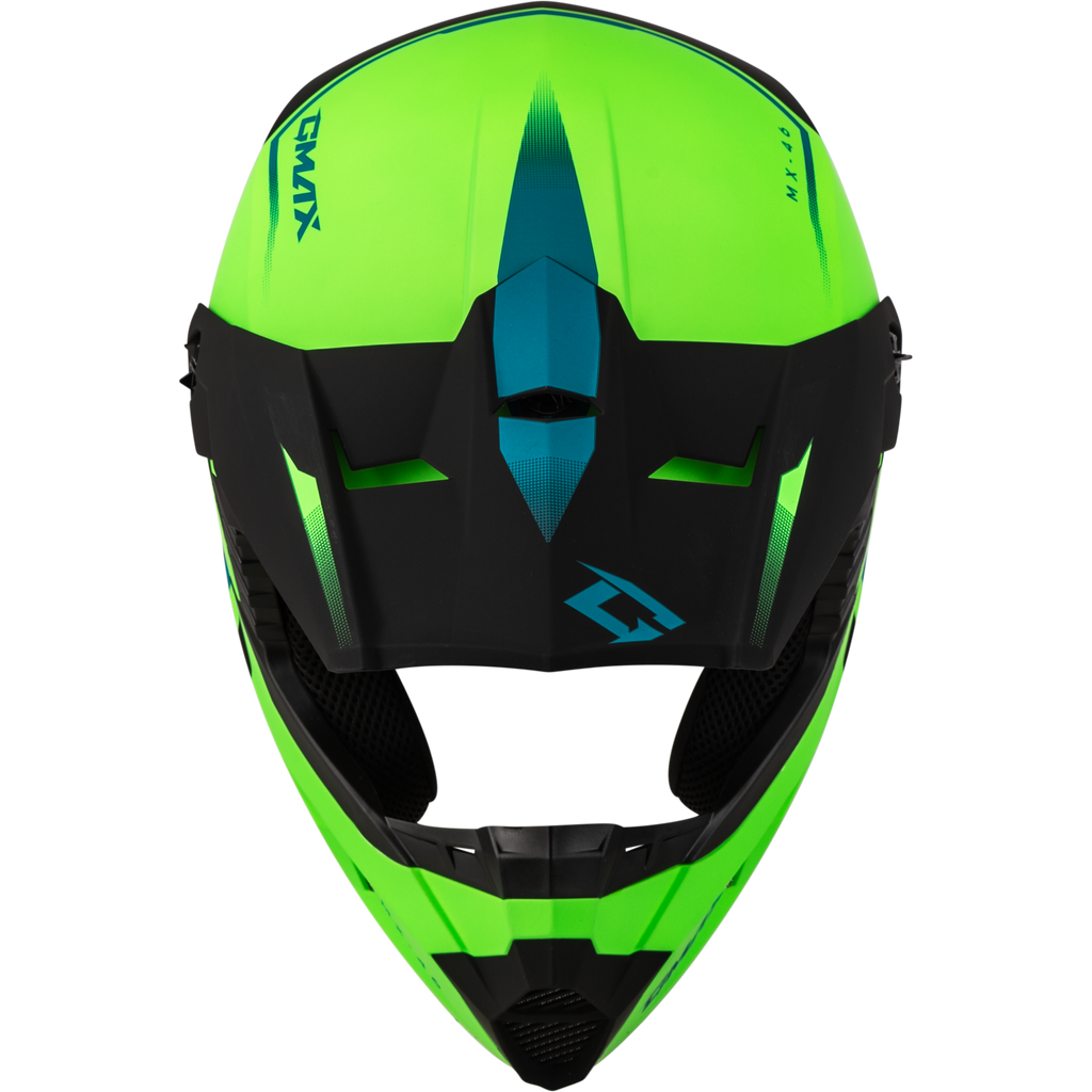 MX-46 COMPOUND HELMET MATTE HI-VIS GREEN/BLK/BLUE XL