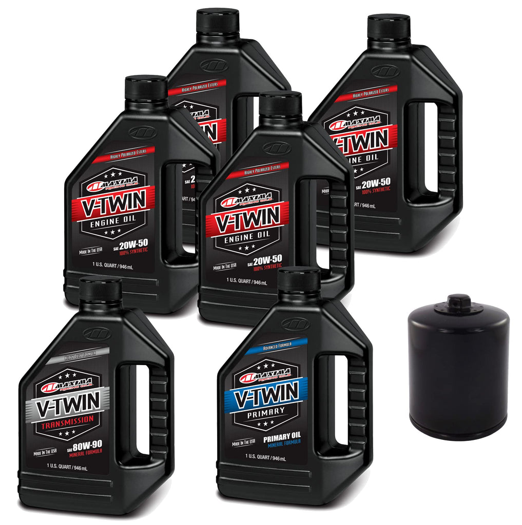 Maxima Racing Sportster Synthetic 20W-50 Complete Oil Change Kit