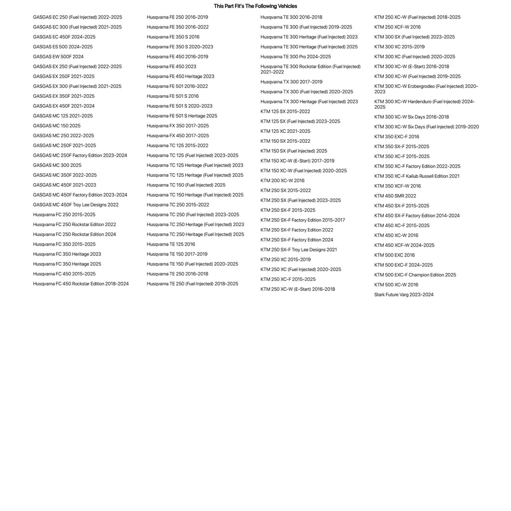 Tusk Impact Supermoto Replacement Front Wheel Spacer Kit