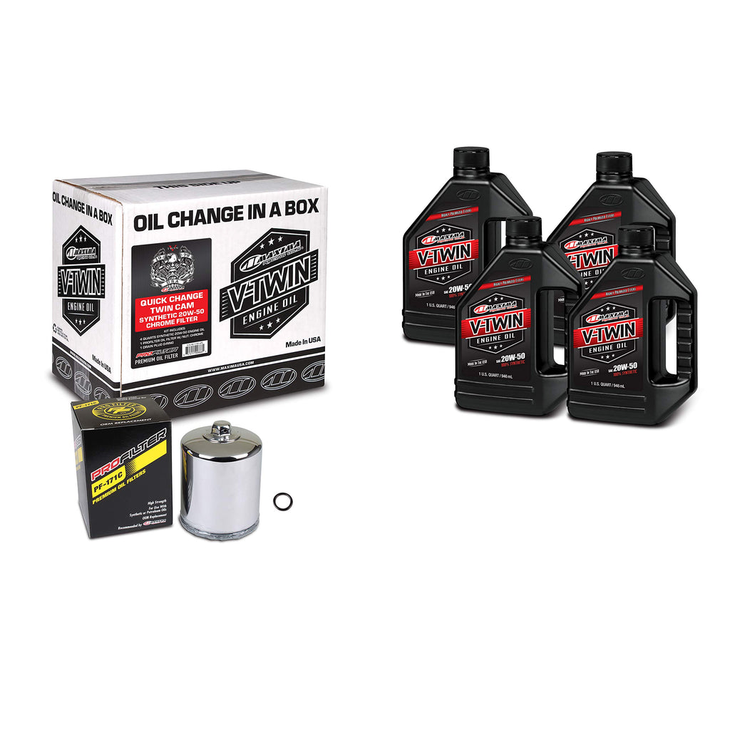 Maxima Racing Quick Change Twin Cam Synthetic Engine Oil Change Kit