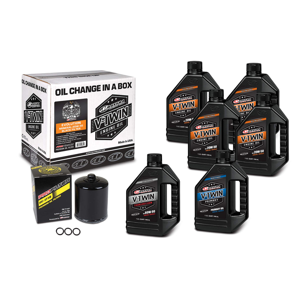 Maxima Racing Sportster Synthetic 20W-50 Complete Oil Change Kit