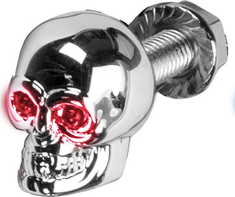 Lighted Skull License Plate Screw