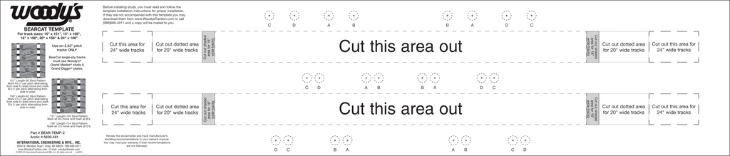 2.52" Pitch Stud Template