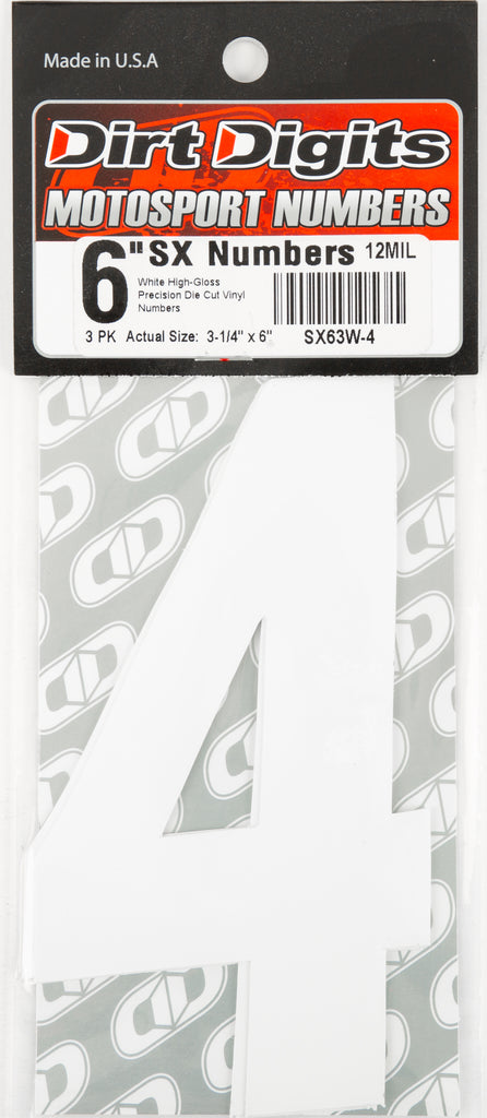 Super X Competition Stick-on Numbers