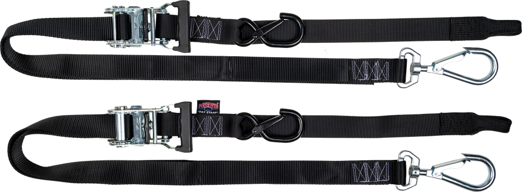 1 1/2 in. Fat Straps w/ soft tie and swivel secure hook