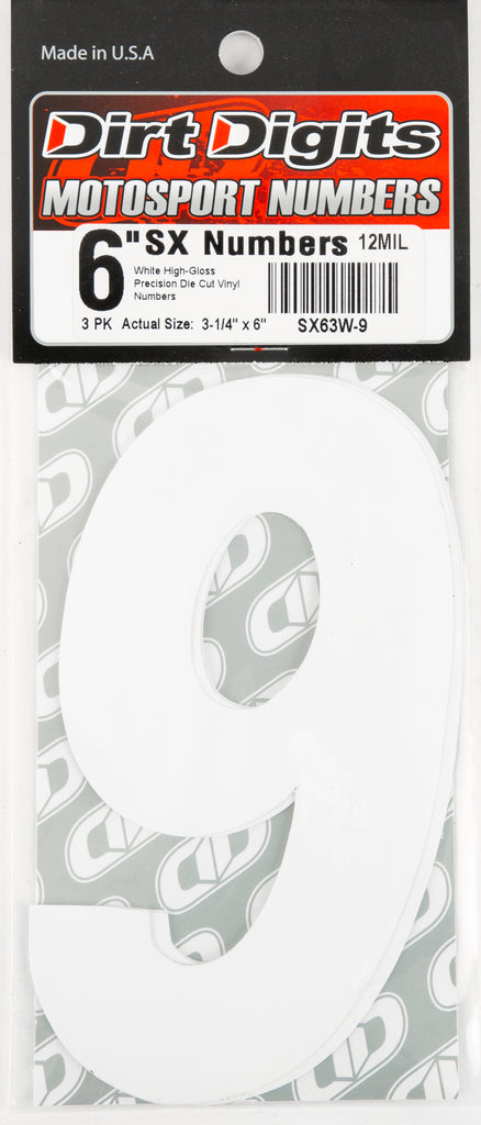 Super X Competition Stick-on Numbers